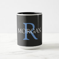 DIY Monogram & Name, Black, Blue & White