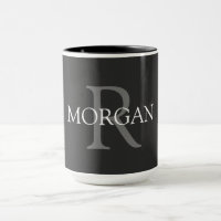 DIY Monogram & Name, Black, Grey & White