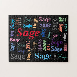 DIY Name or Message in Many Type Styles and Colors Jigsaw Puzzle