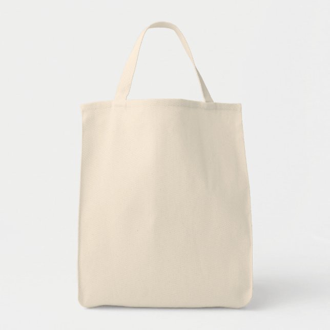 DIY ~ Organic Grocery Heavy Cotton Tote Bag White (Front)