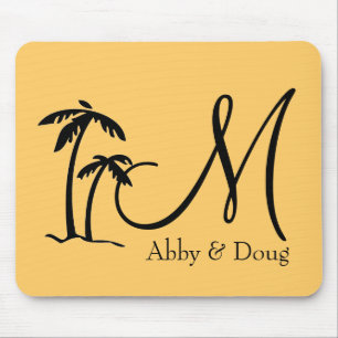 DIY Palm Tree Destination Logo Mouse Mat