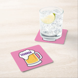 DIY! Paper Coasters Beer - Square - Custom