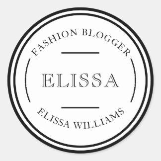 DIY PERSONAL or BUSINESS LOGO DESIGN  Classic Round Sticker