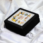 DIY Personalised 13 Photo Collage Template Gift Box<br><div class="desc">13 Photo personalised box, simply add your own photographs to this great throw pillow .. easy to personalise .. customisable photo template clock from Ricaso - perfect gift-ideas - features a black frame - this delightful jewellery box comes in golden oak, ebony black, emerald green, and red mahogany. will make...</div>