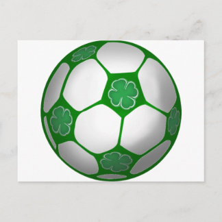 DIY personalised St Patrick's day clover football Postcard