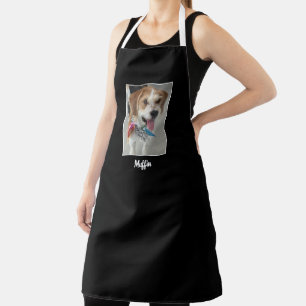 DIY Pet's Photo & Name Or Child, Black Apron