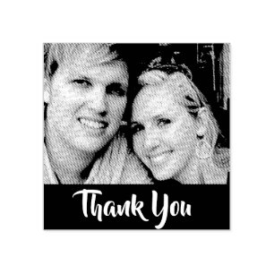 DIY photo and wording wedding anniversary Rubber Stamp