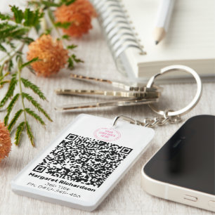 DIY Photo ID Digital Vaccine QR Code Keychain