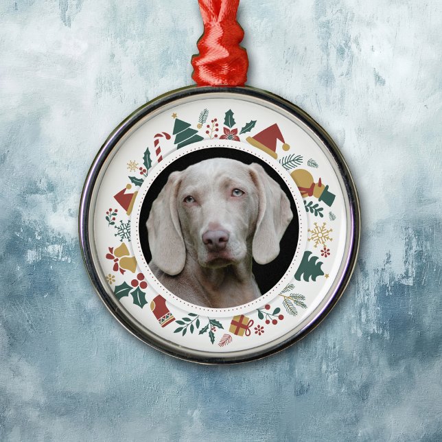 DIY Photo in Christmas Images Border Pet Metal Tree Decoration (Creator Uploaded)