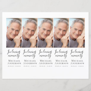 DIY Photo Sympathy Funeral Prayer Bookmark