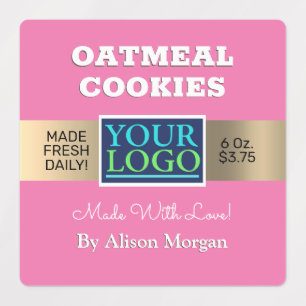 DIY Product Name, Photo Logo Info Pink Waterproof