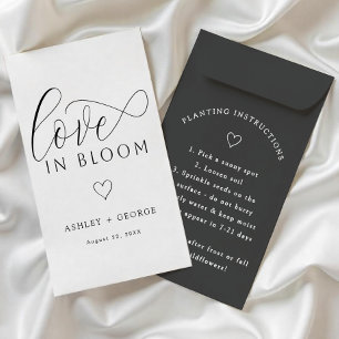 DIY Seed Packet Favour   Black & White Wildflower Flyer