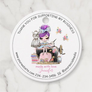 DIY Sewing Thank You Fashion Designe  Favour Tags