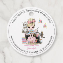 DIY Sewing Thank You Fashion Designe  Favour Tags