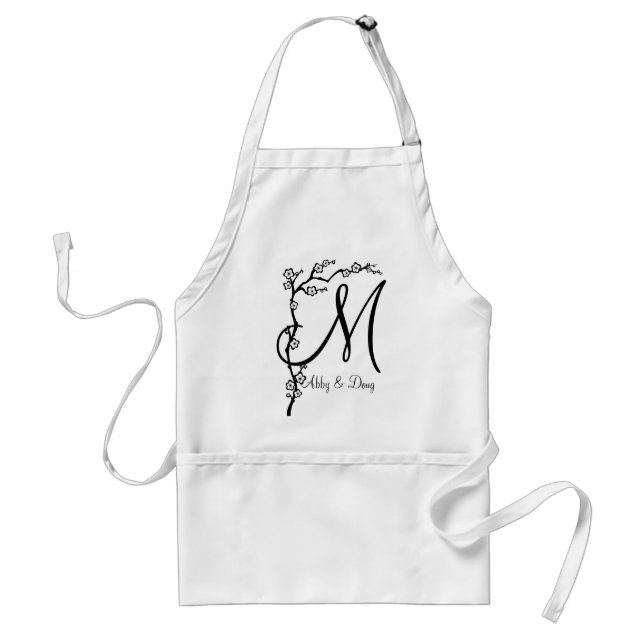 DIY Simple Cherry Blossom Branch Standard Apron (Front)