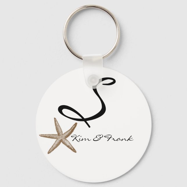 DIY Simple Starfish Monogram Keychain (Front)