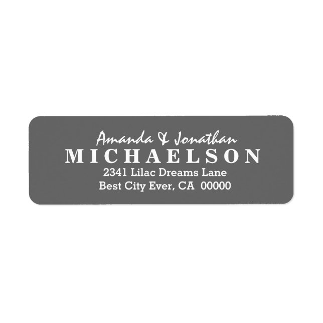 DIY Simple Style Wedding Text Design V06 GRAY (Front)