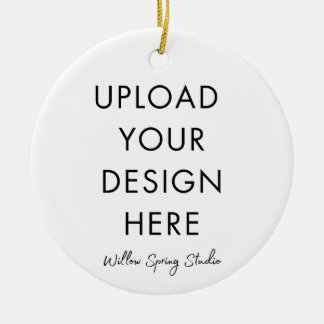 DIY Simple White Circle Your Artwork Ornament