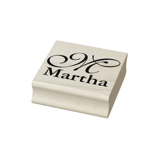 DIY - Simply Monogram / Name Rubber Stamp (Stamp)