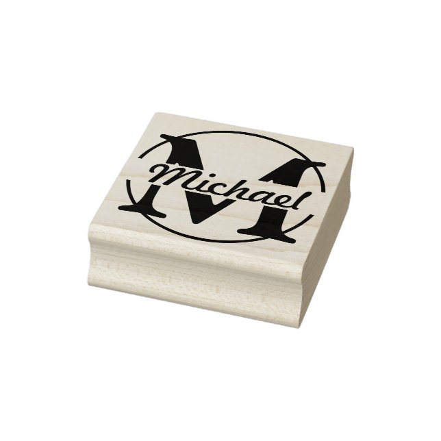DIY - Simply Monogram / Name Rubber Stamp (Stamp)