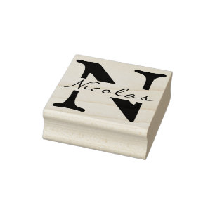 DIY - Simply Monogram / Name Rubber Stamp