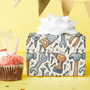 DIY Tools Cartoon Kawaii Art Wrapping Paper