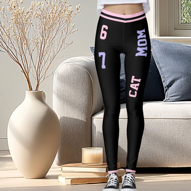 DIY Trending Pet Lover Cat Mom 67th Birthday Black Leggings (Creator Uploaded)