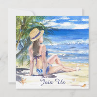 *~* DIY  Tropical Palm Beach AR29 ANY EVENT QR 