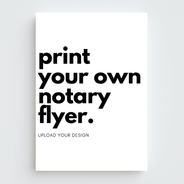 DIY Upload Your Own Custom Mobile Notary Marketing Flyer (Creator Uploaded)