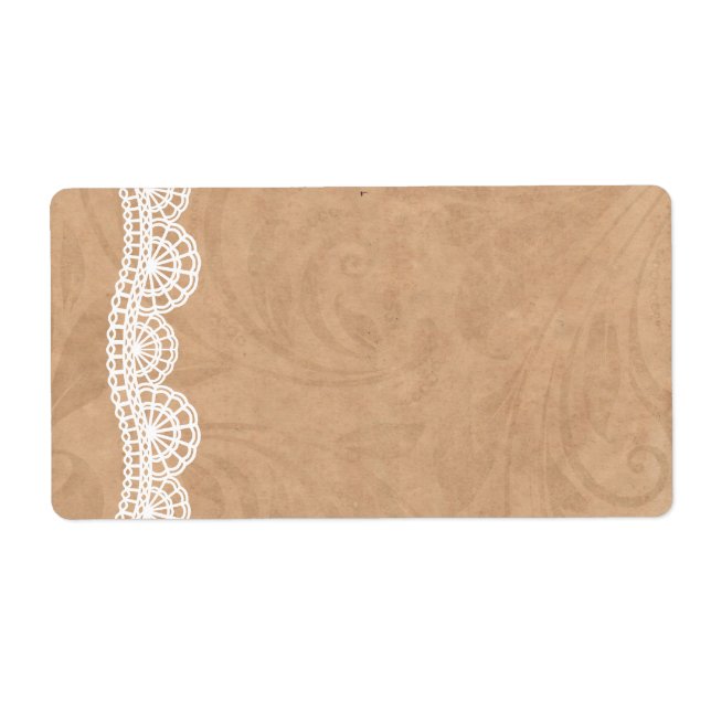 DIY Vintage Lace Printable Wedding Address Labels (Front)
