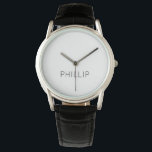 DIY Watch | Custom Name, Colour, Text<br><div class="desc">Are you a Do It Yourselfer? Now you can make your own personalised eWatch wrist watch with our easy to use DIY templates. Add a name. Initials. A monogram. A photo. A logo or other image. This watch is featured in white with black text, but you can choose your own...</div>