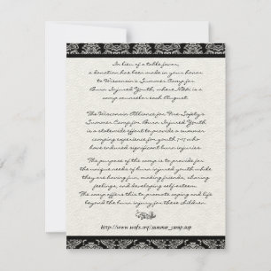 DIY Wedding Table Thank You Card