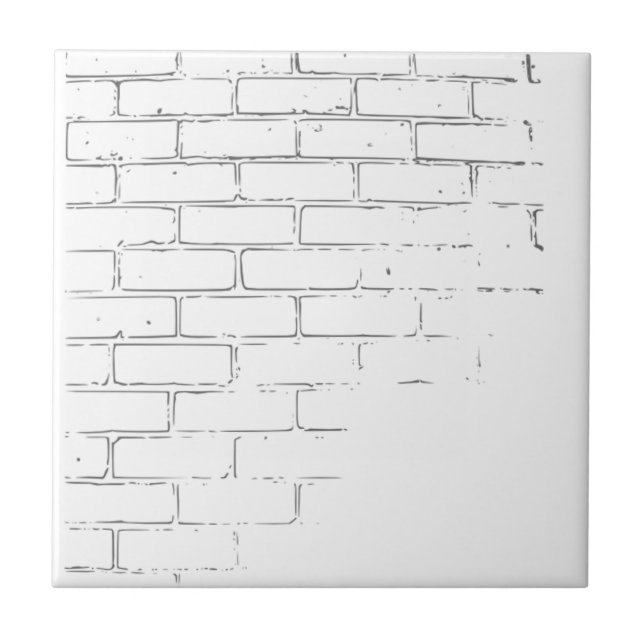 DIY White Brick Wall to write Graffiti Tile (Front)