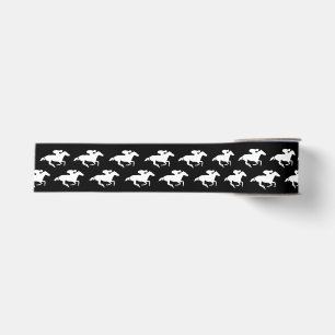 DIY White Race Horses on Any Colour Grosgrain Ribbon