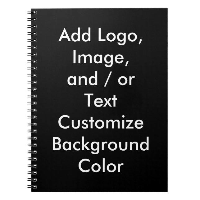 DIY You Design Your Own Custom Gift or Promo Item Notebook (Front)