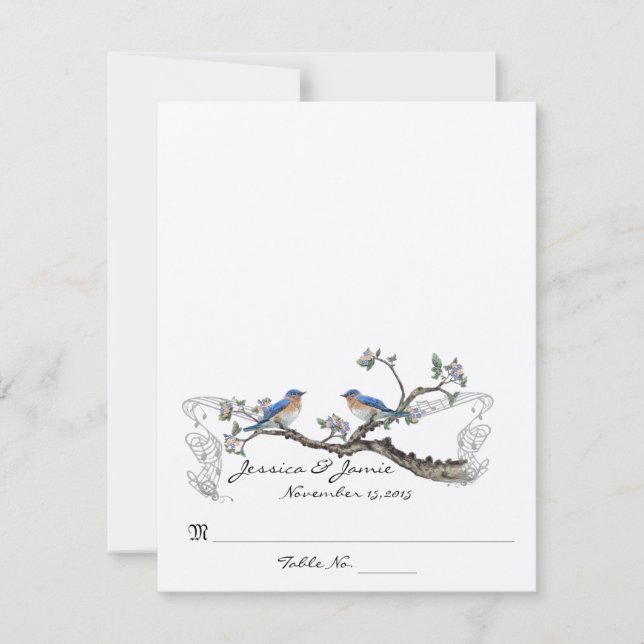 DIY You Score and Fold Tent Wedding Place Cards (Front)