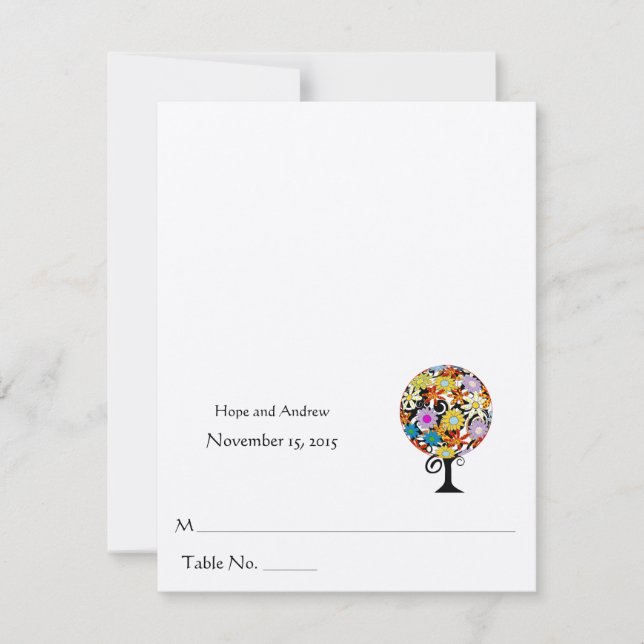 DIY You Score and Fold Tent Wedding Place Cards (Front)