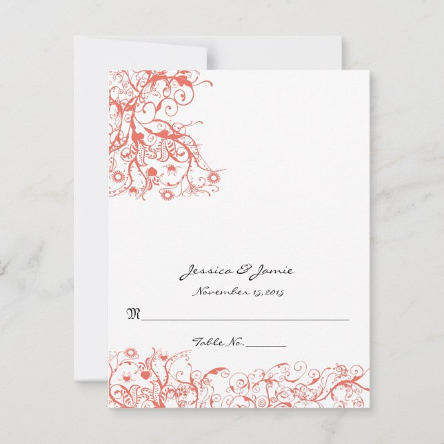 DIY You Score and Fold Tent Wedding Place Cards (Back)