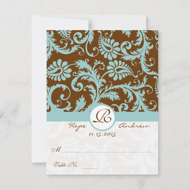 DIY You Score and Fold Tent Wedding Place Cards (Back)