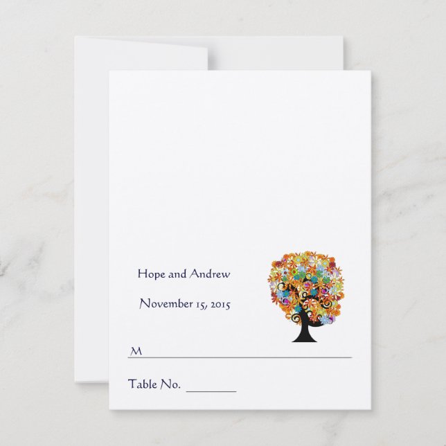 DIY You Score and Fold Tent Wedding Place Cards (Front)