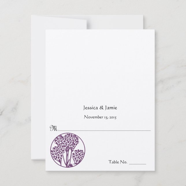 DIY You Score and Fold Tent Wedding Place Cards (Front)