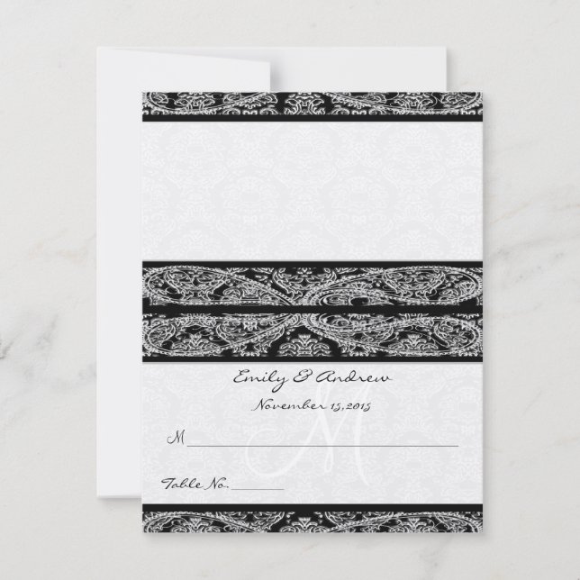 DIY You Score and Fold Tent Wedding Place Cards (Front)