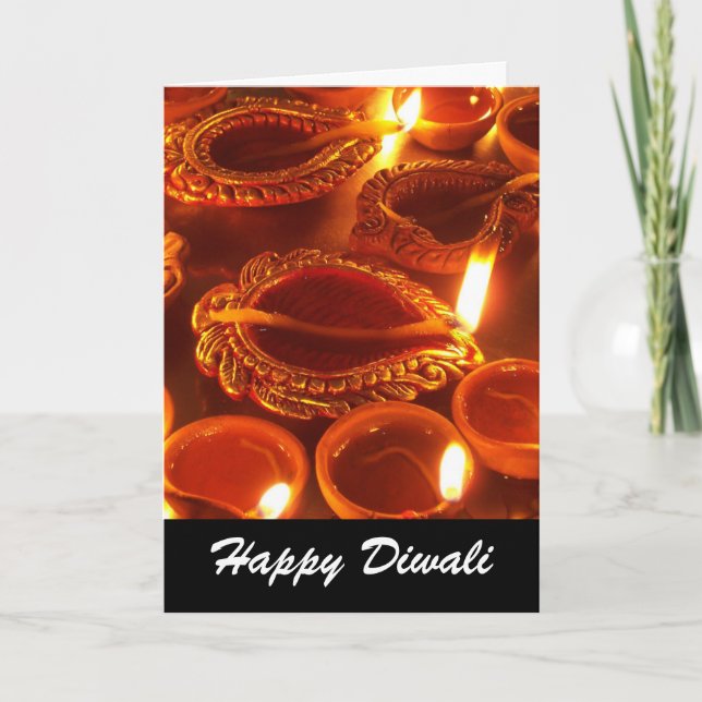 diya diwali candles card (Front)