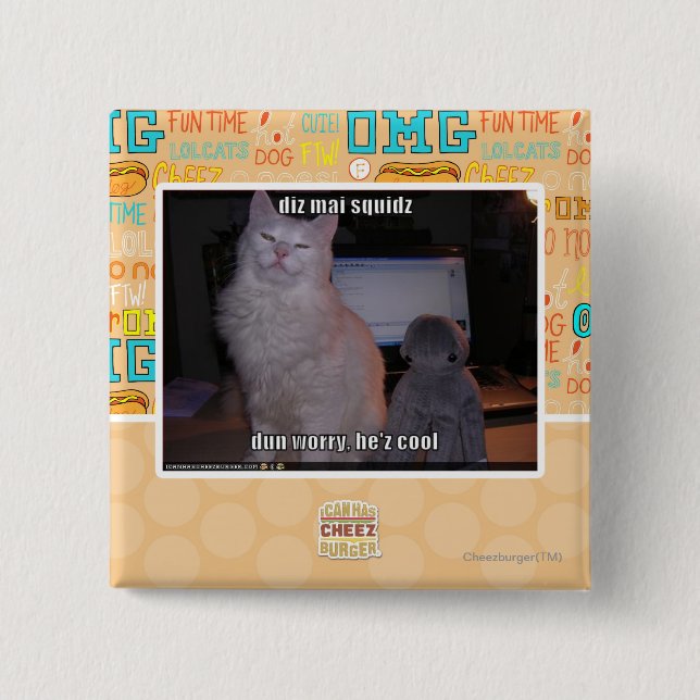 diz mai squidz 15 cm square badge (Front)