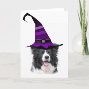 Dizzy Dogz~Border Collie Card~Halloween~Witch Card
