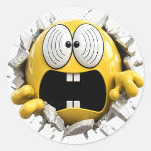 Dizzy Eyes Classic Round Sticker