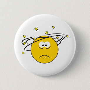 Dizzy Face 6 Cm Round Badge