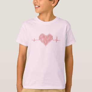 Dizzy Heartbeat Minimalist EKG Design T-Shirt