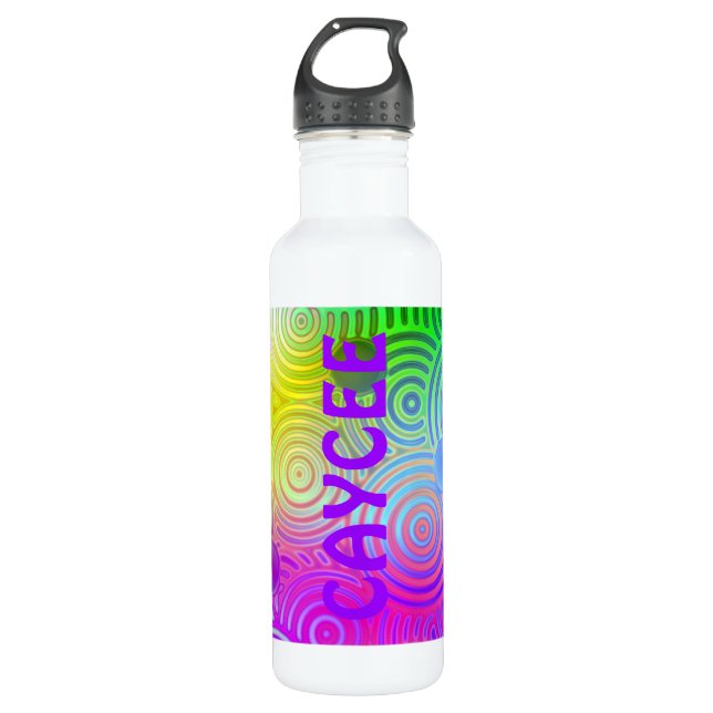 Dizzy Neon Design 710 Ml Water Bottle (Front)