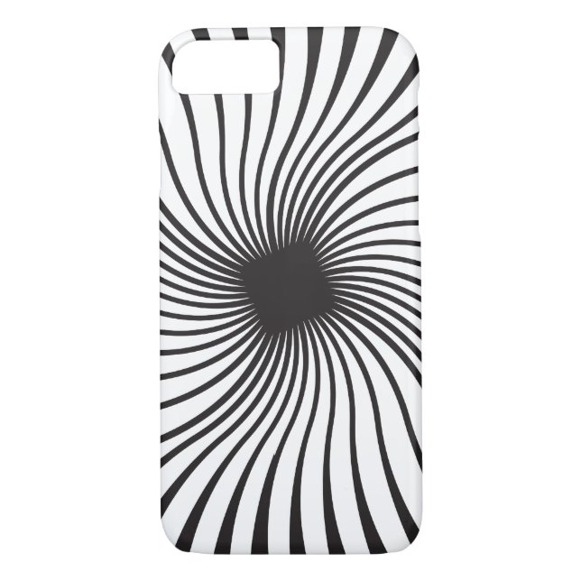 Dizzy spiral in black and white Case-Mate iPhone case (Back)